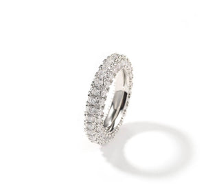 Diamond Princess Ring Silver